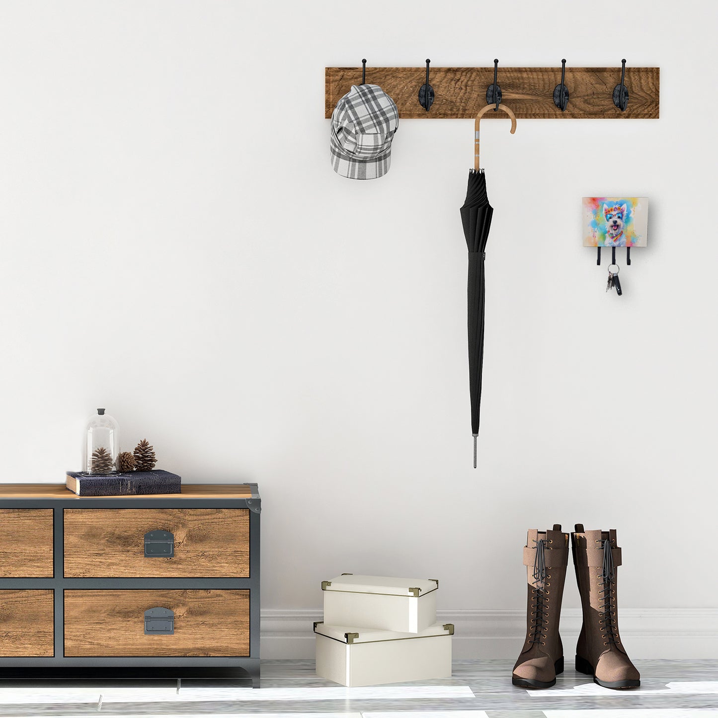 Westie Hippie Dawg Leash or Key Holder