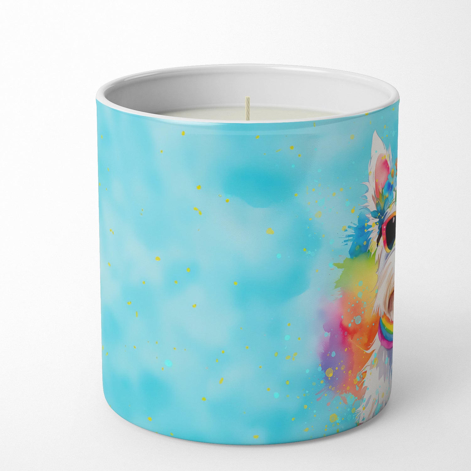 Buy this Westie Hippie Dawg Decorative Soy Candle