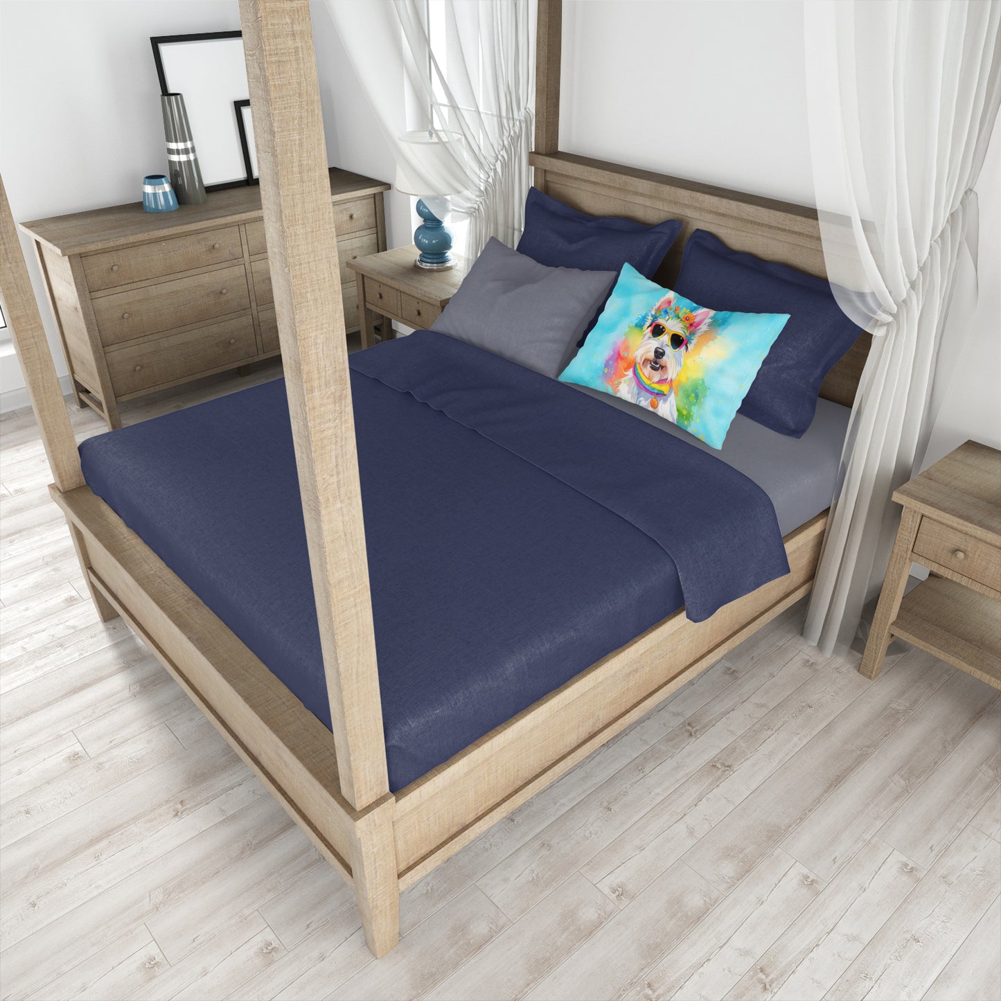 Westie Hippie Dawg Standard Pillowcase