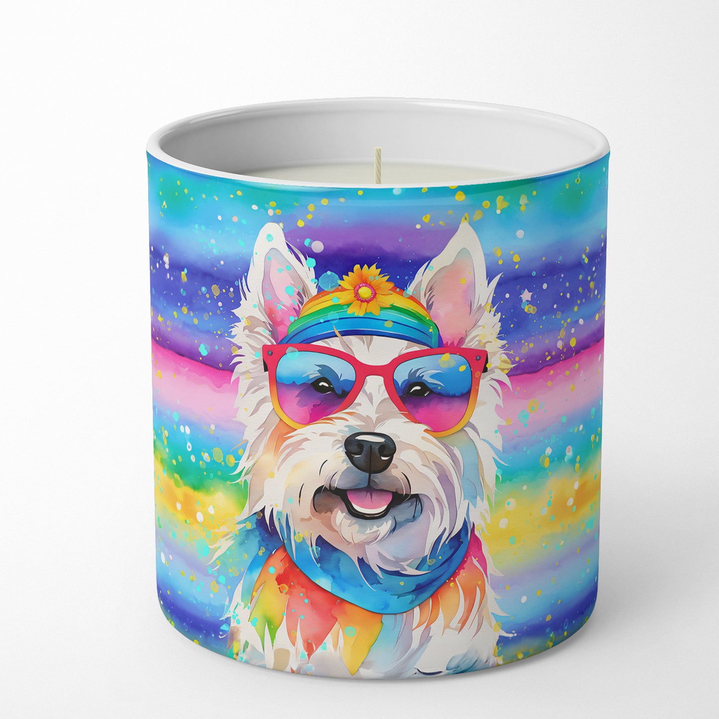Westie Hippie Dawg Decorative Soy Candle