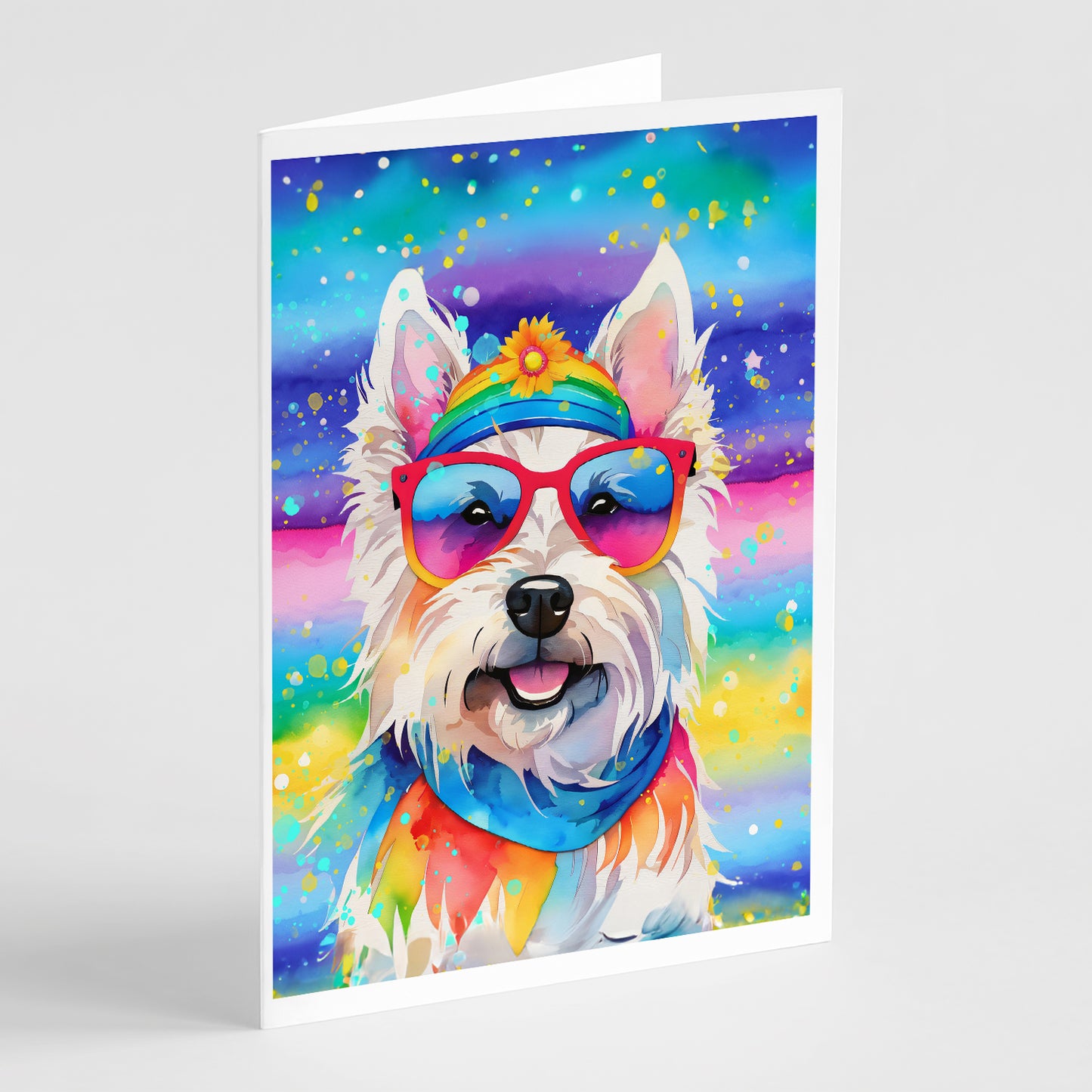 Buy this Westie Hippie Dawg Greeting Cards Pack of 8
