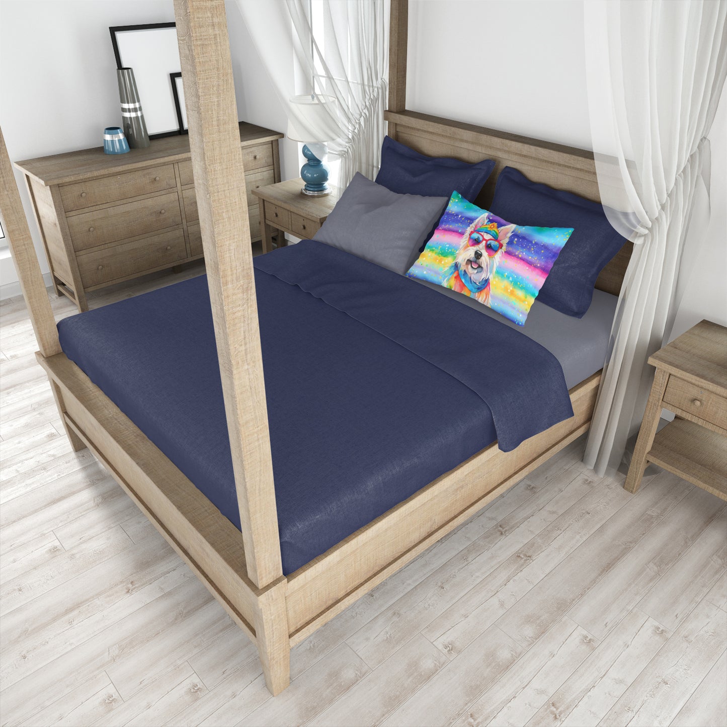 Westie Hippie Dawg Standard Pillowcase