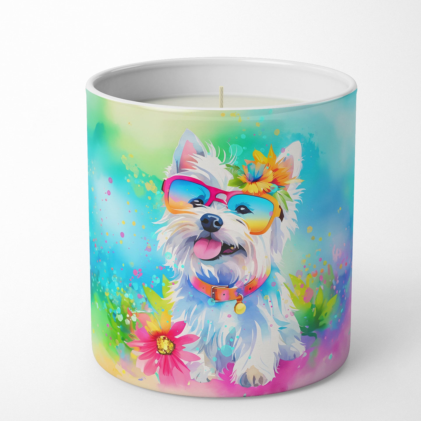 Westie Hippie Dawg Decorative Soy Candle