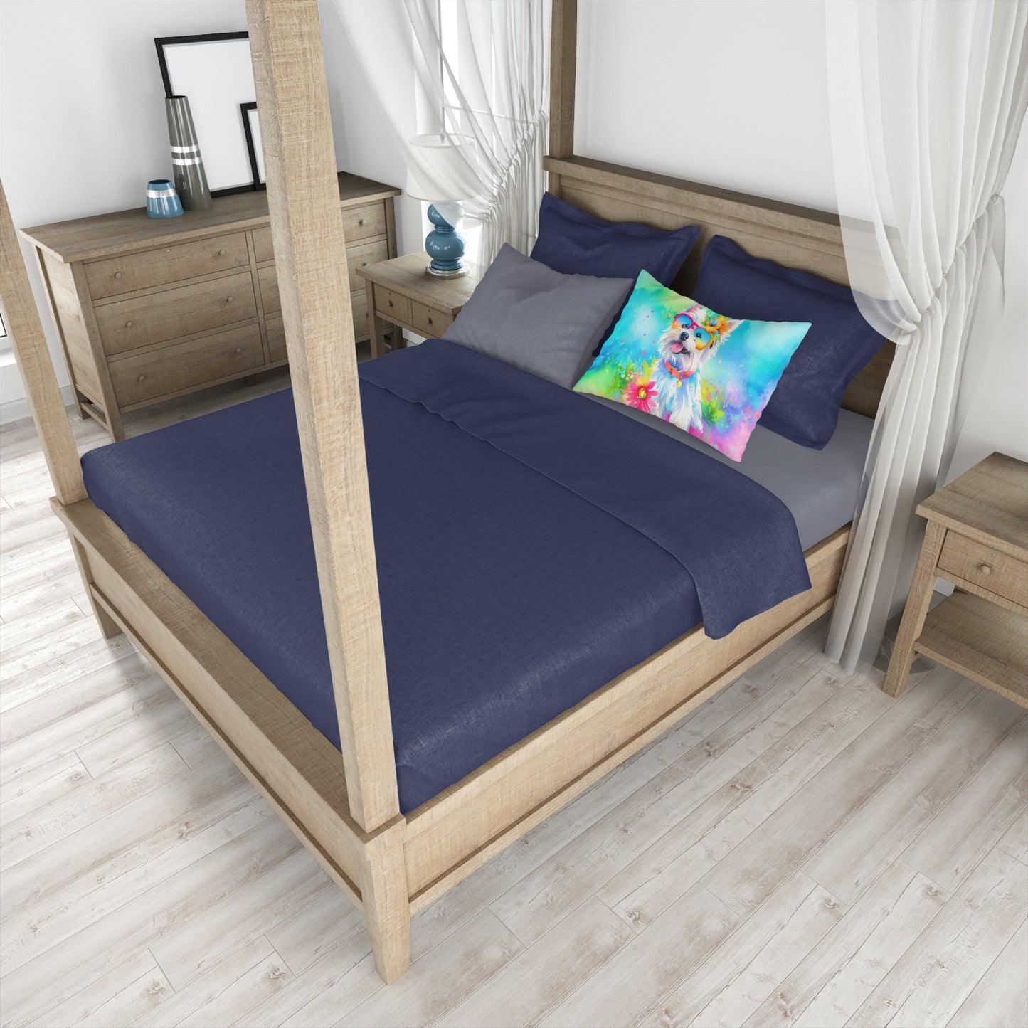 Westie Hippie Dawg Standard Pillowcase