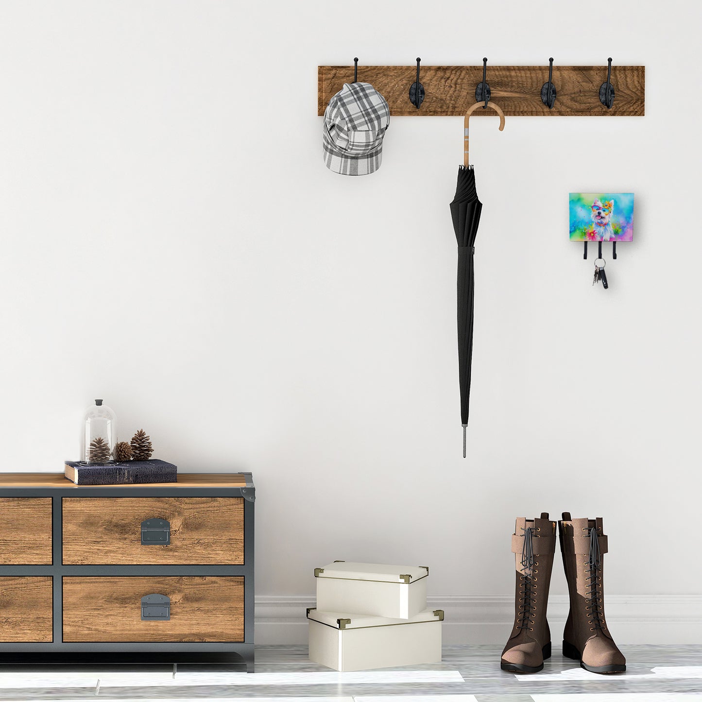 Westie Hippie Dawg Leash or Key Holder