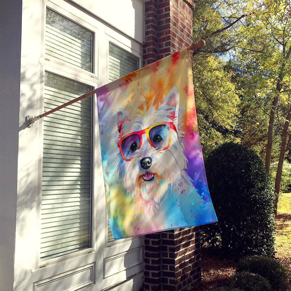 Westie Hippie Dawg House Flag