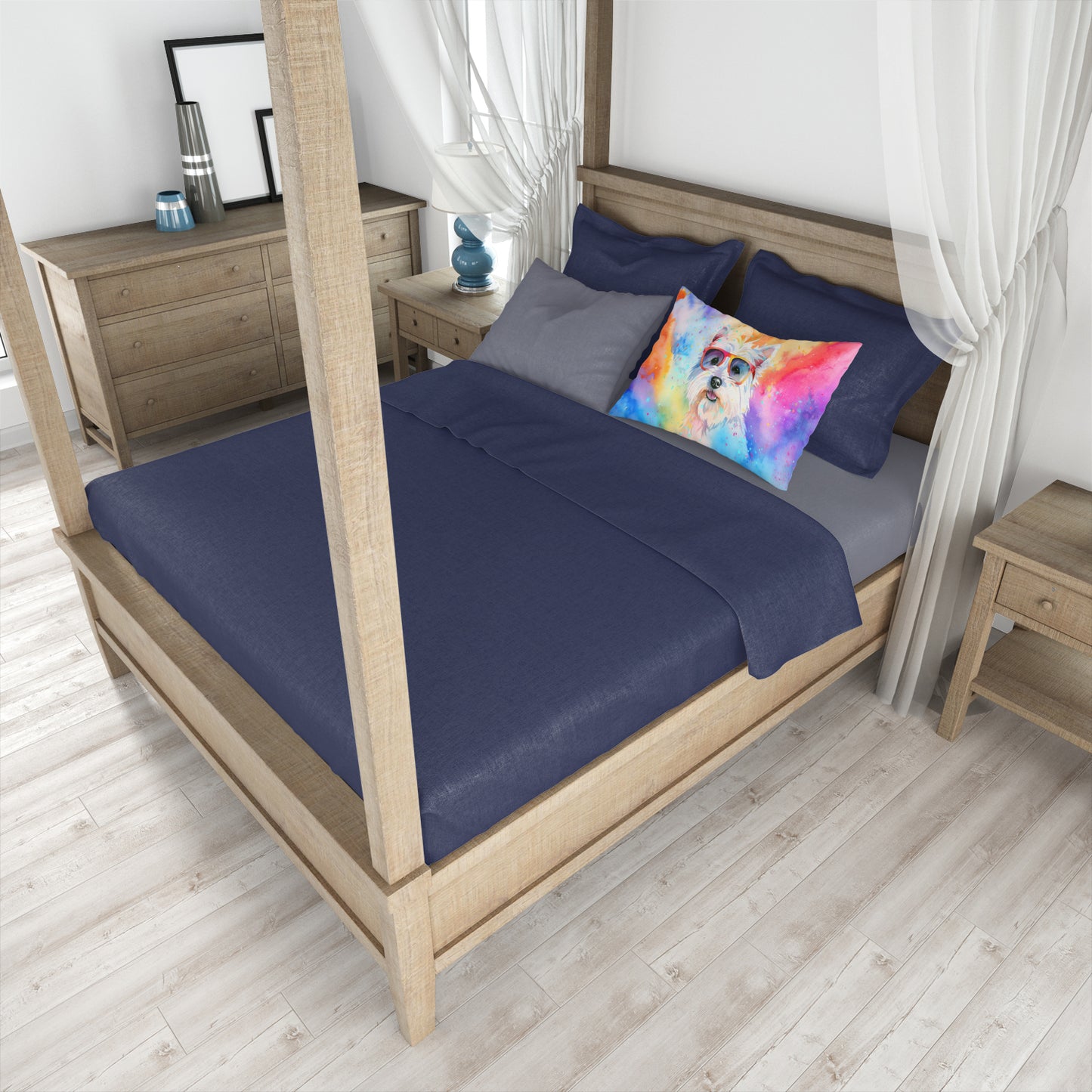 Westie Hippie Dawg Standard Pillowcase