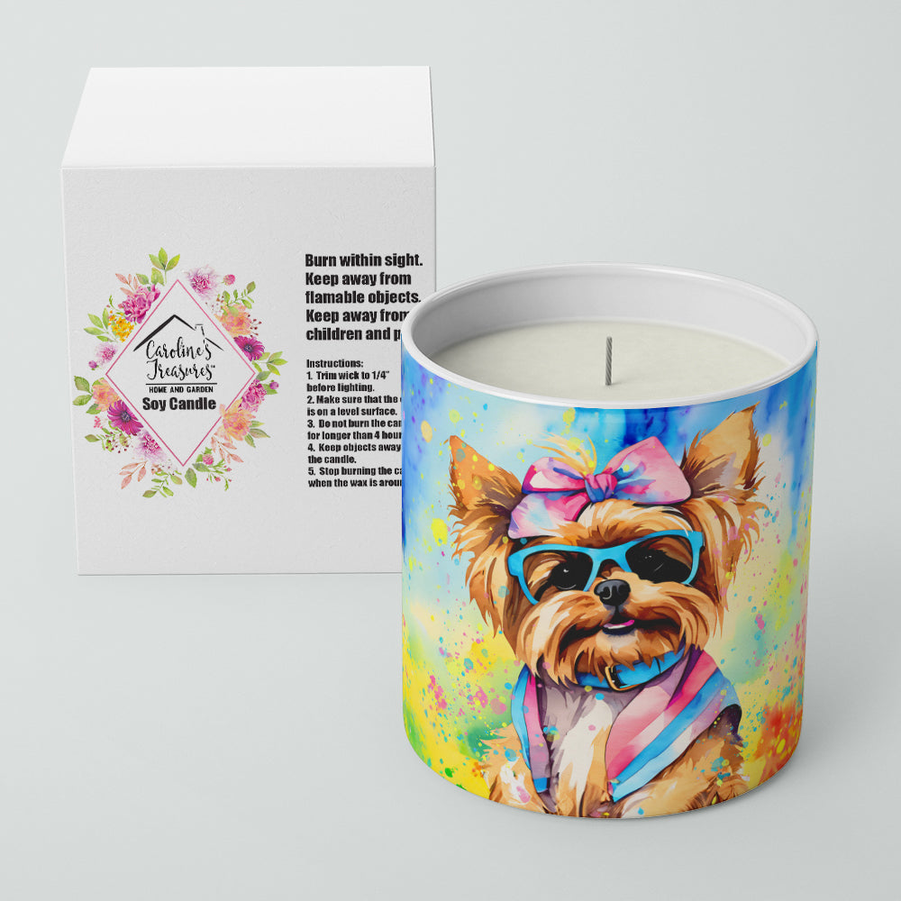 Yorkshire Terrier Hippie Dawg Decorative Soy Candle