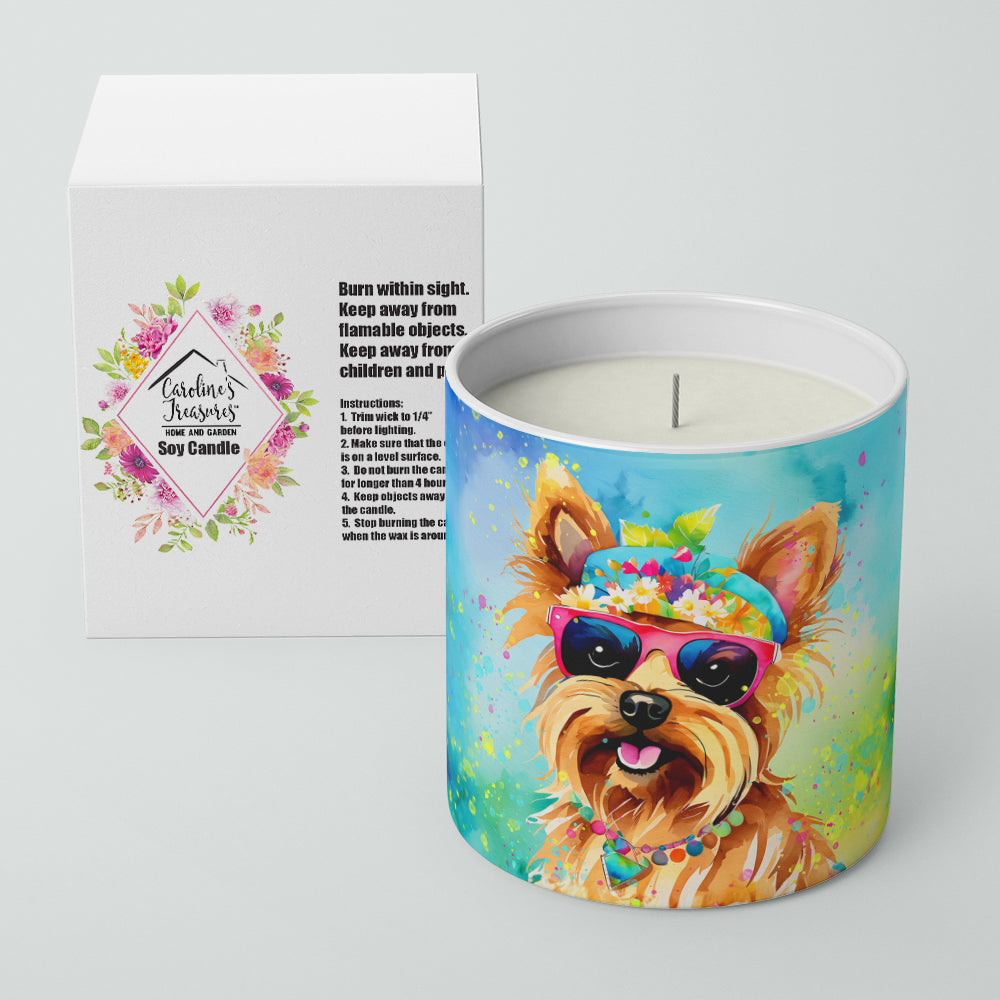 Yorkshire Terrier Hippie Dawg Decorative Soy Candle