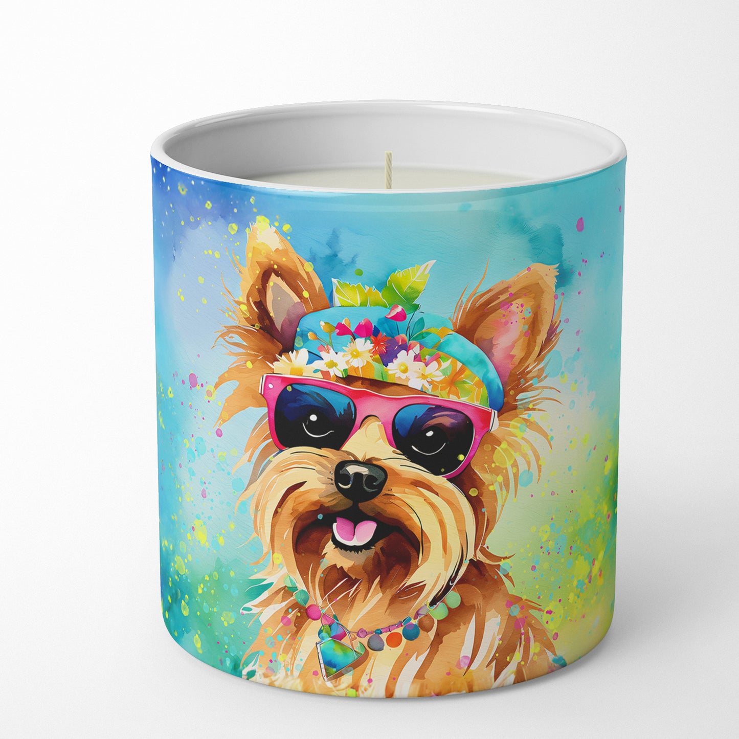 Yorkshire Terrier Hippie Dawg Decorative Soy Candle