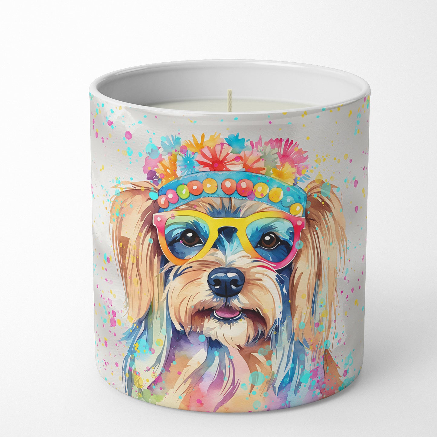Yorkshire Terrier Hippie Dawg Decorative Soy Candle