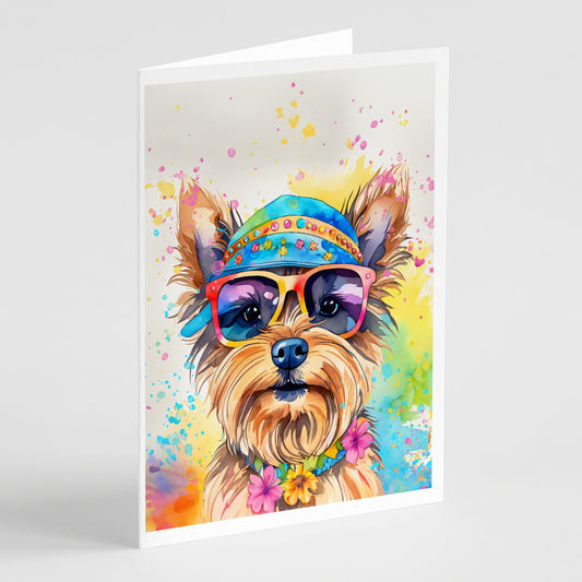 Buy this Yorkshire Terrier Hippie Dawg Greeting Cards Pack of 8