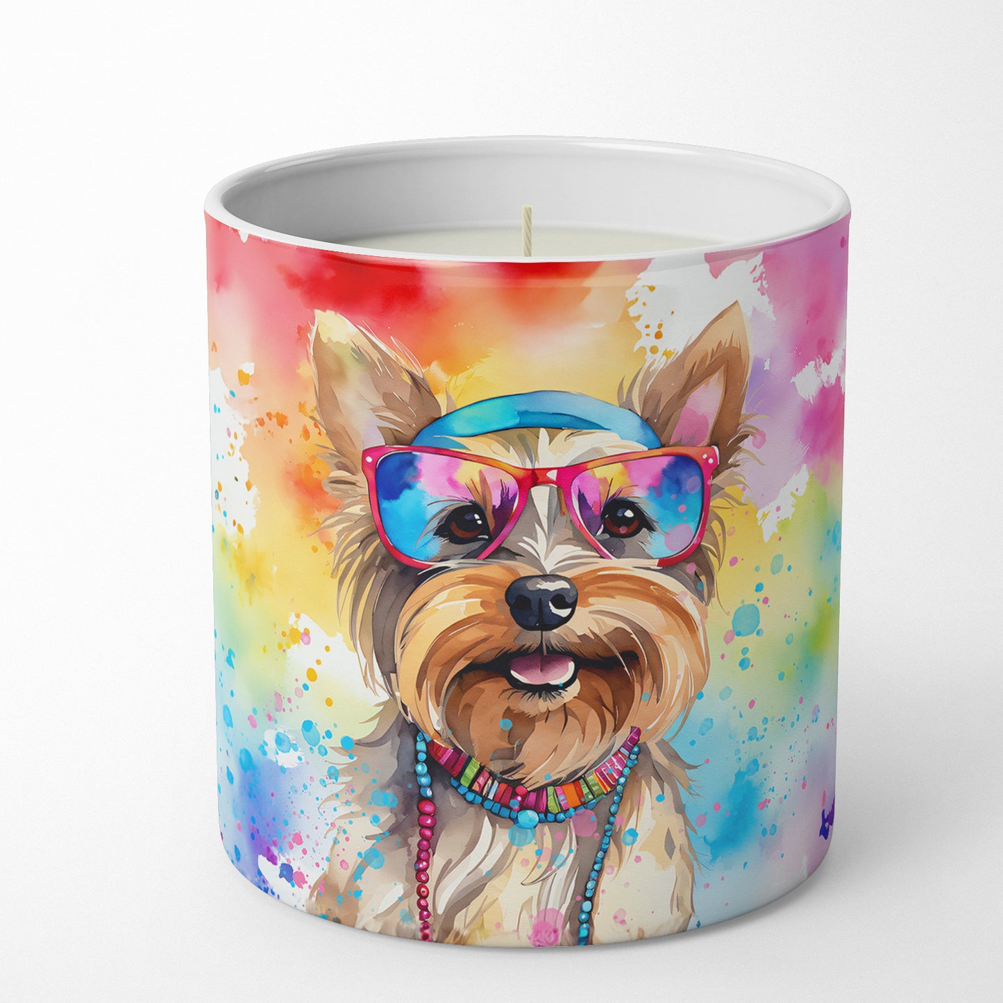 Yorkshire Terrier Hippie Dawg Decorative Soy Candle