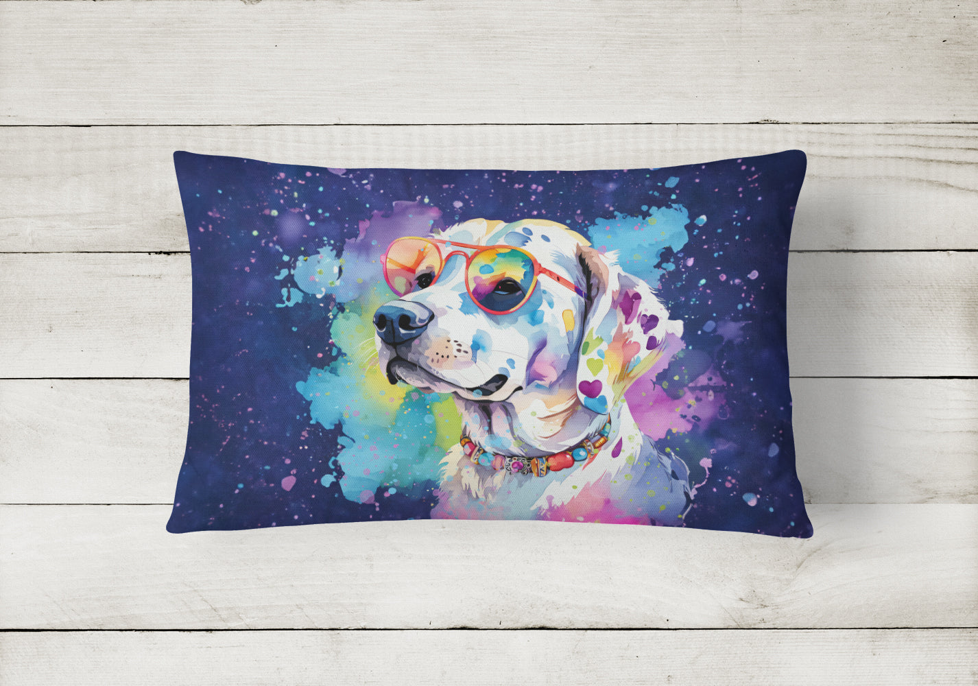 Hippie Dawg Throw Pillow
