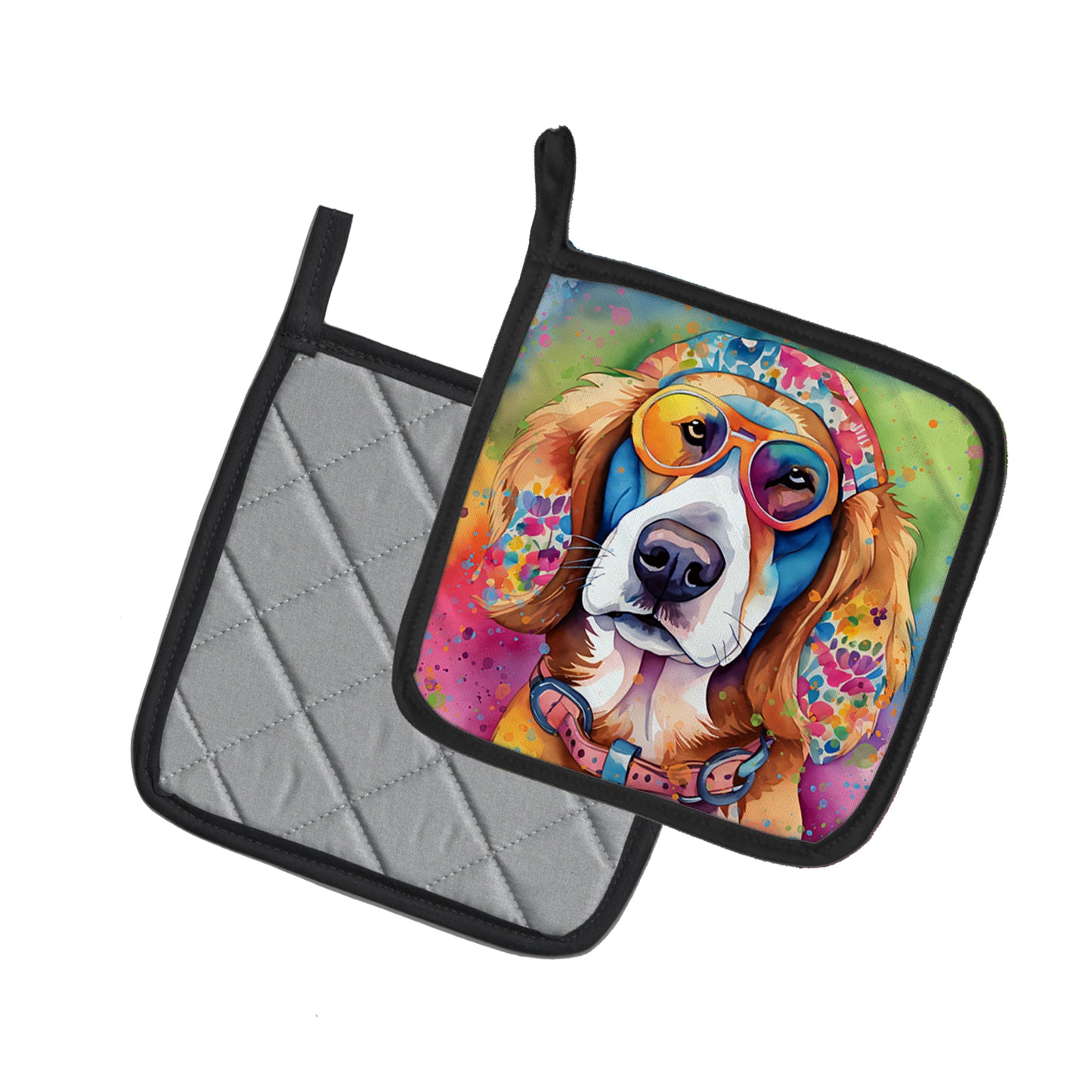 Hippie Dawg Pair of Pot Holders