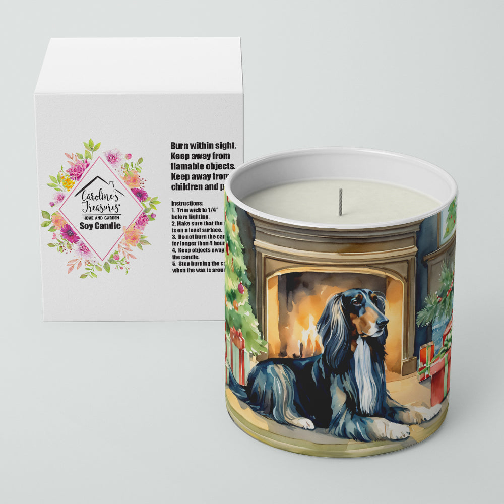 Afghan Hound Cozy Christmas Decorative Soy Candle