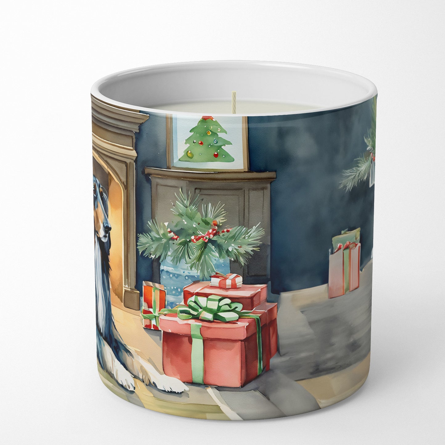 Afghan Hound Cozy Christmas Decorative Soy Candle