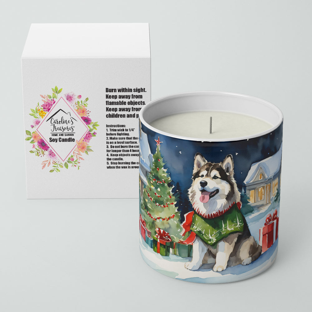 Alaskan Malamute Cozy Christmas Decorative Soy Candle