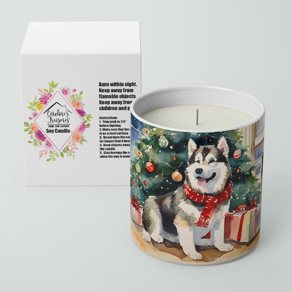 Alaskan Malamute Cozy Christmas Decorative Soy Candle