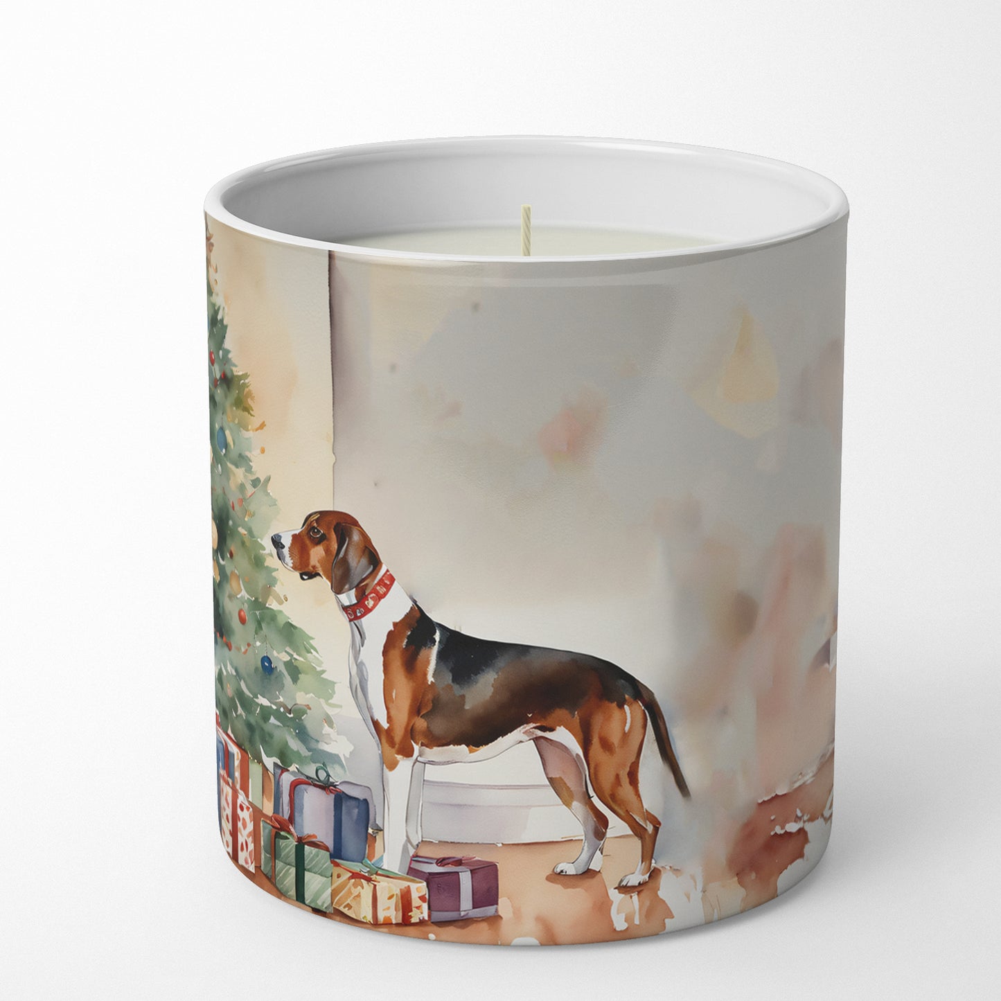 American English Coonhound Cozy Christmas Decorative Soy Candle