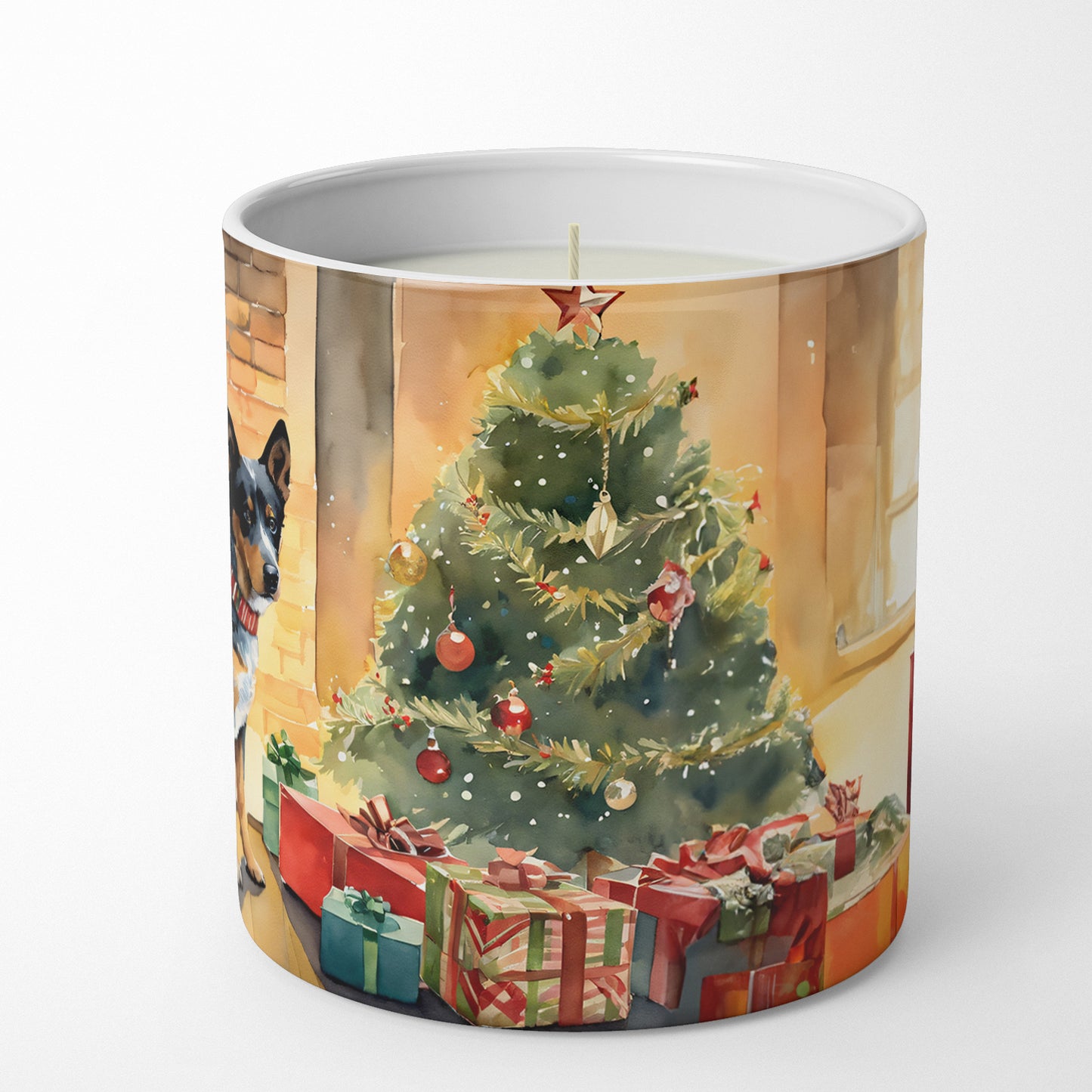 Australian Cattle Dog Cozy Christmas Decorative Soy Candle