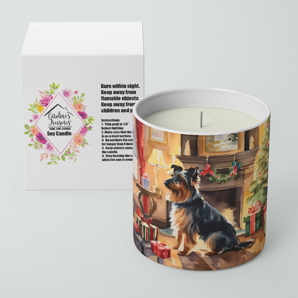 Australian Terrier Cozy Christmas Decorative Soy Candle