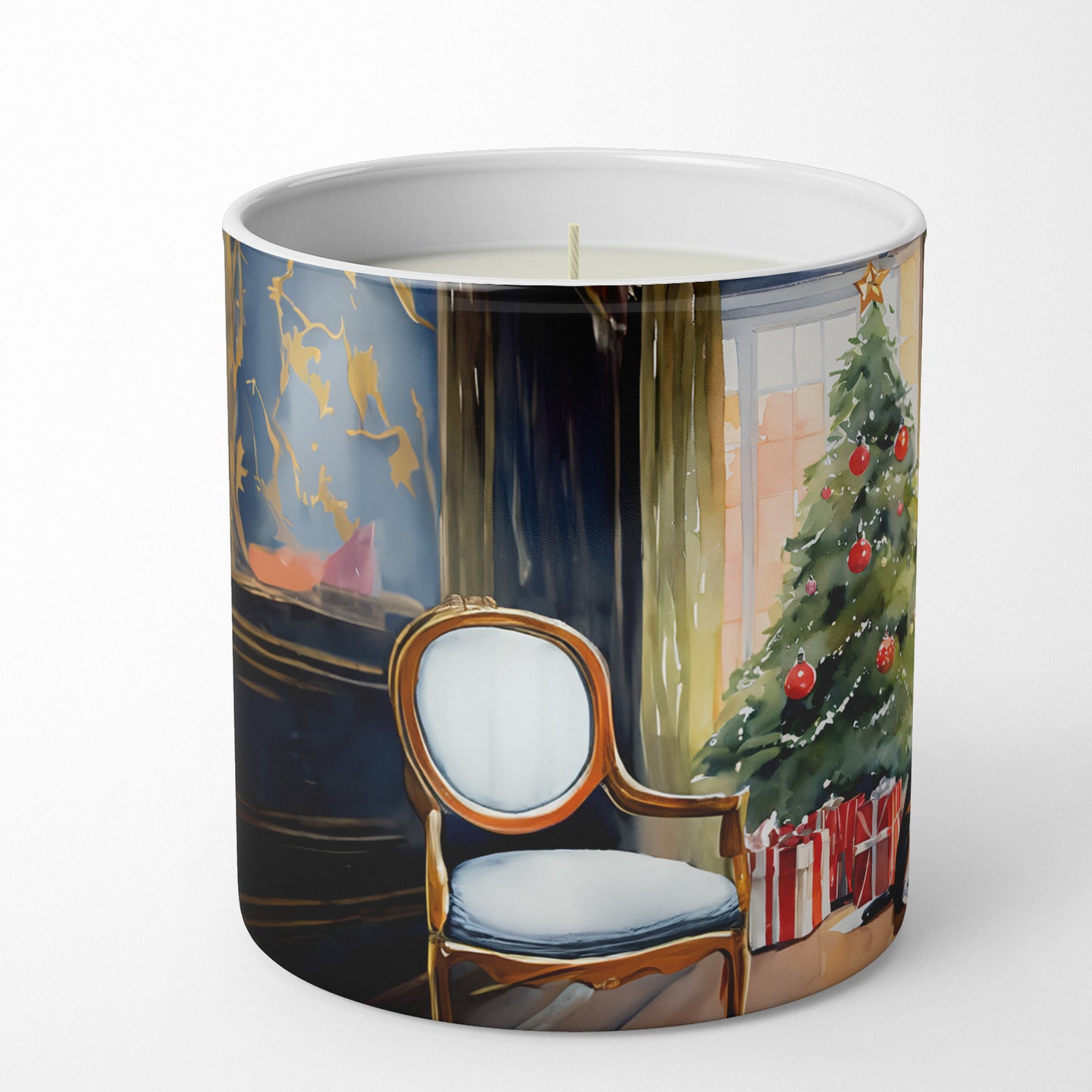 Buy this Basenji Cozy Christmas Decorative Soy Candle