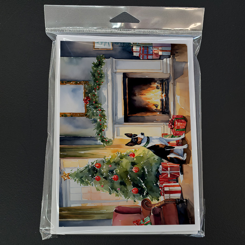 Basenji Cozy Christmas Greeting Cards Pack of 8