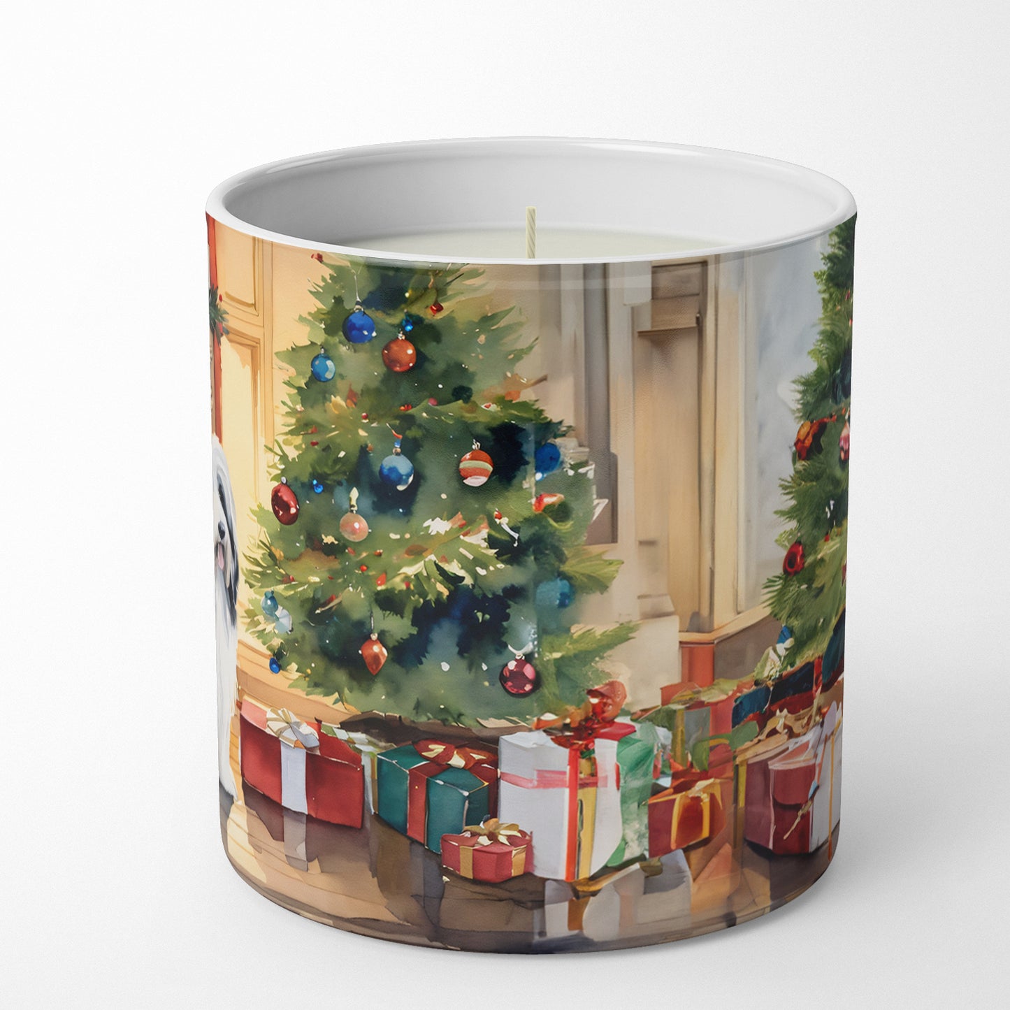 Bearded Collie Cozy Christmas Decorative Soy Candle