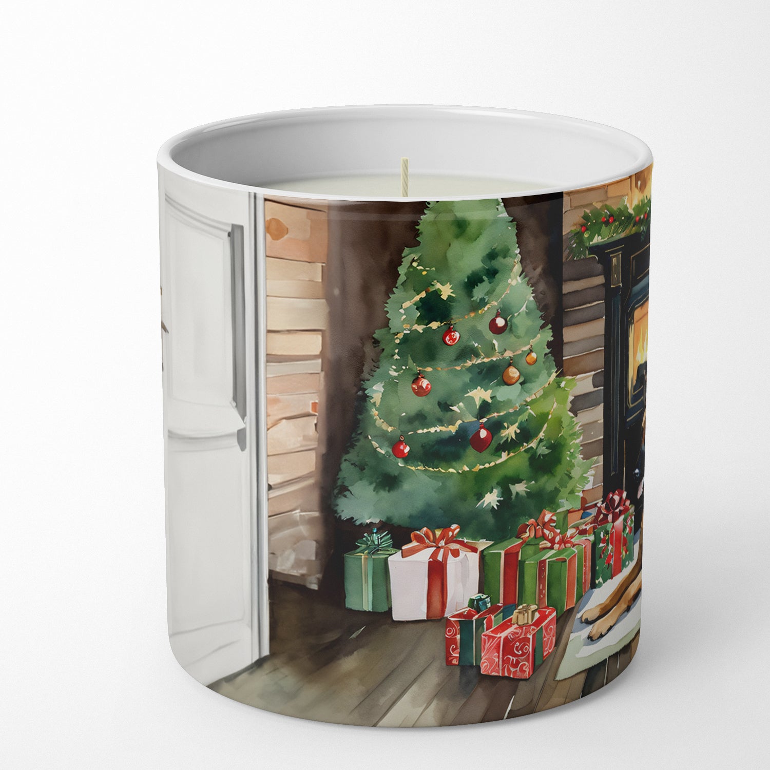 Buy this Belgian Malinois Cozy Christmas Decorative Soy Candle