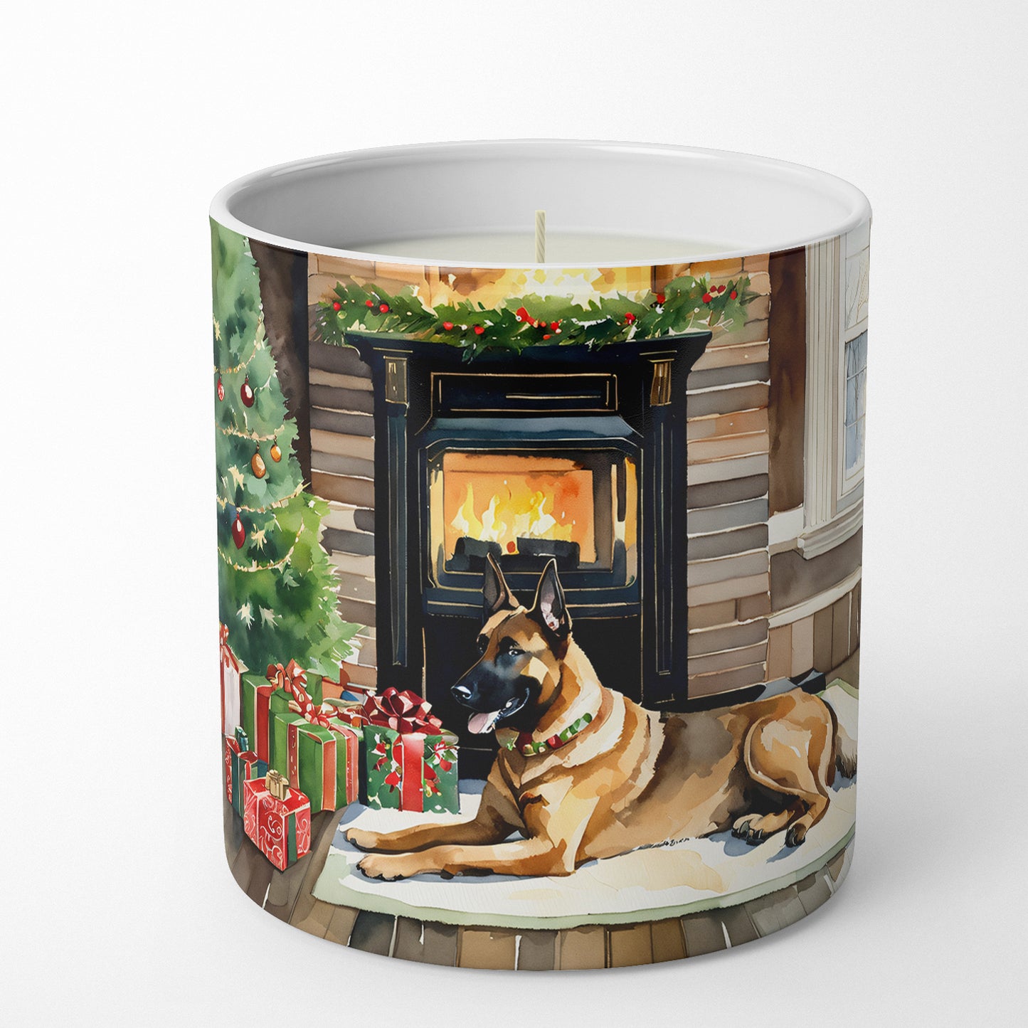 Belgian Malinois Cozy Christmas Decorative Soy Candle