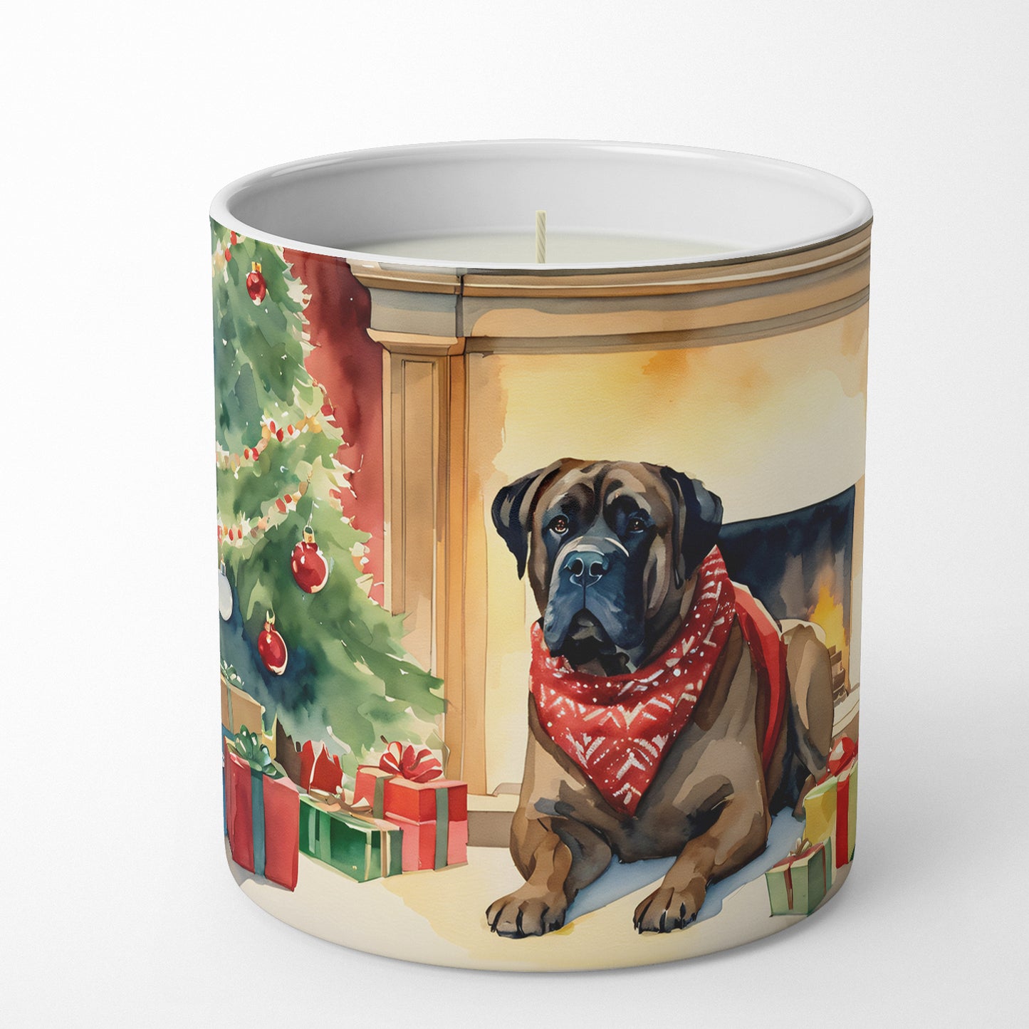 Bullmastiff Cozy Christmas Decorative Soy Candle