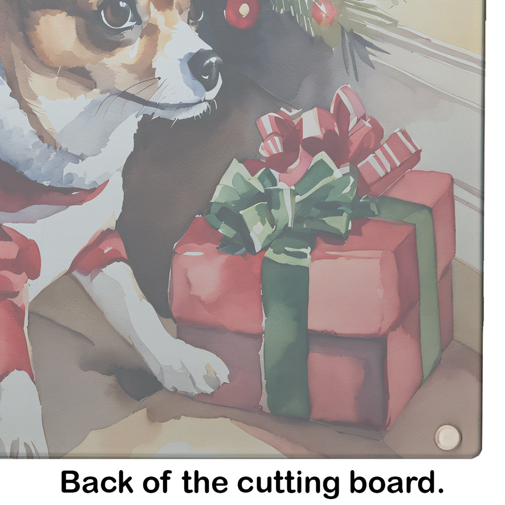 Chihuahua Cozy Christmas Glass Cutting Board