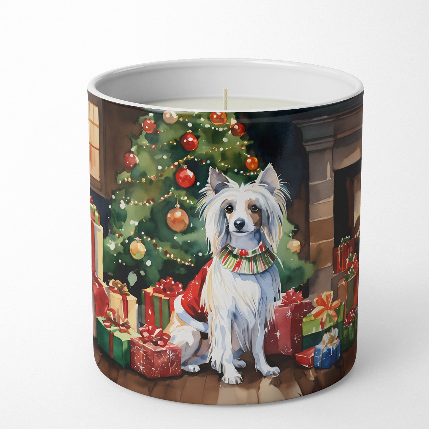 Chinese Crested Cozy Christmas Decorative Soy Candle