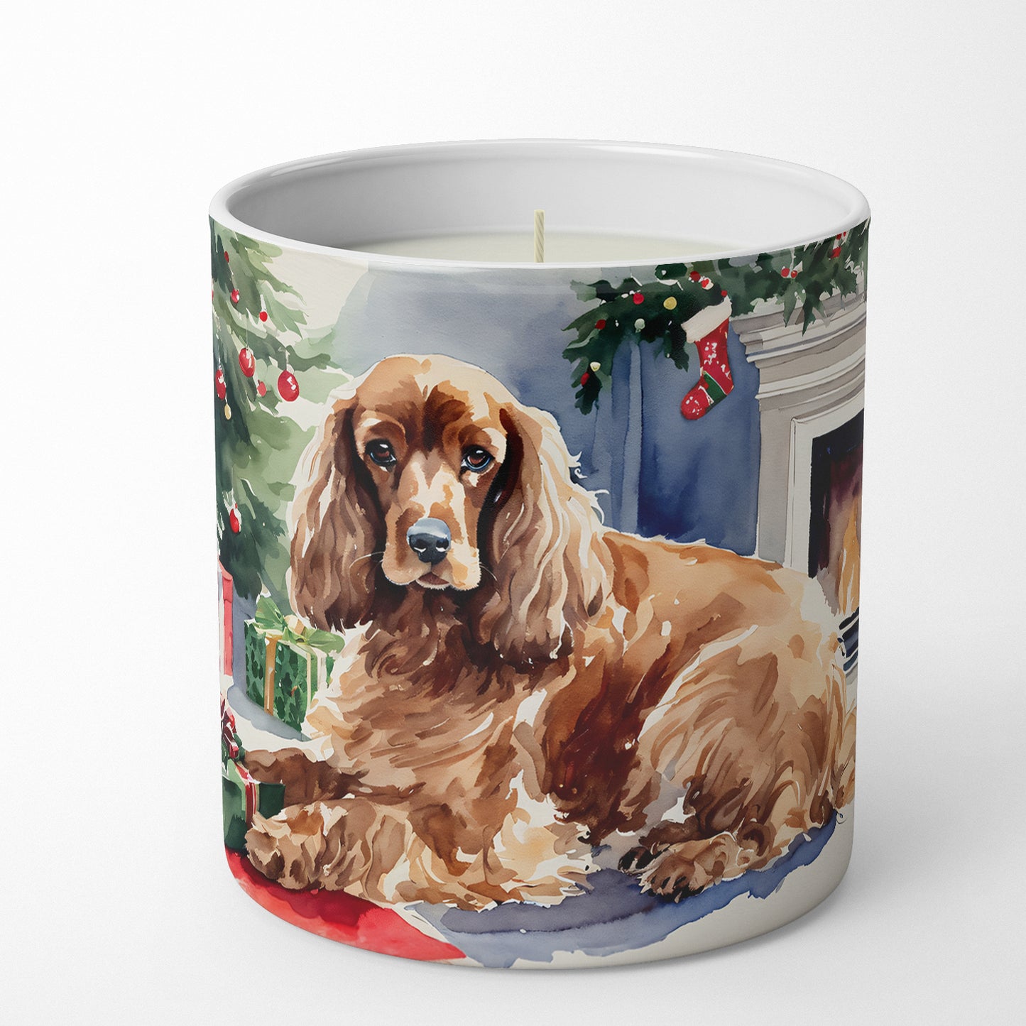 Cocker Spaniel Cozy Christmas Decorative Soy Candle