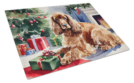 Buy this Cocker Spaniel Cozy Christmas Glass Cutting Board