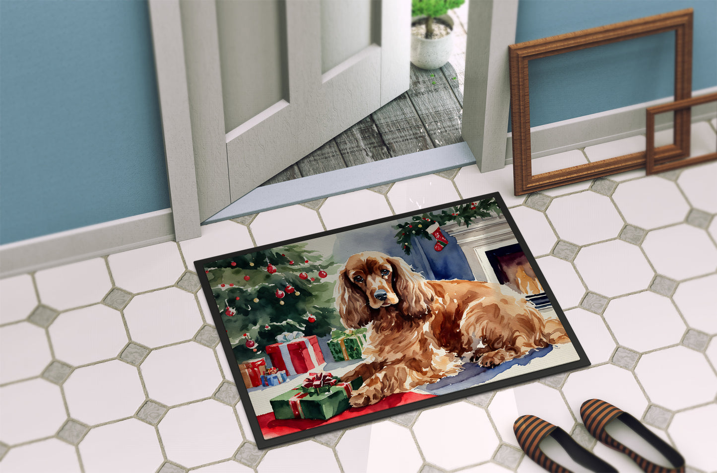 Cocker Spaniel Cozy Christmas Doormat