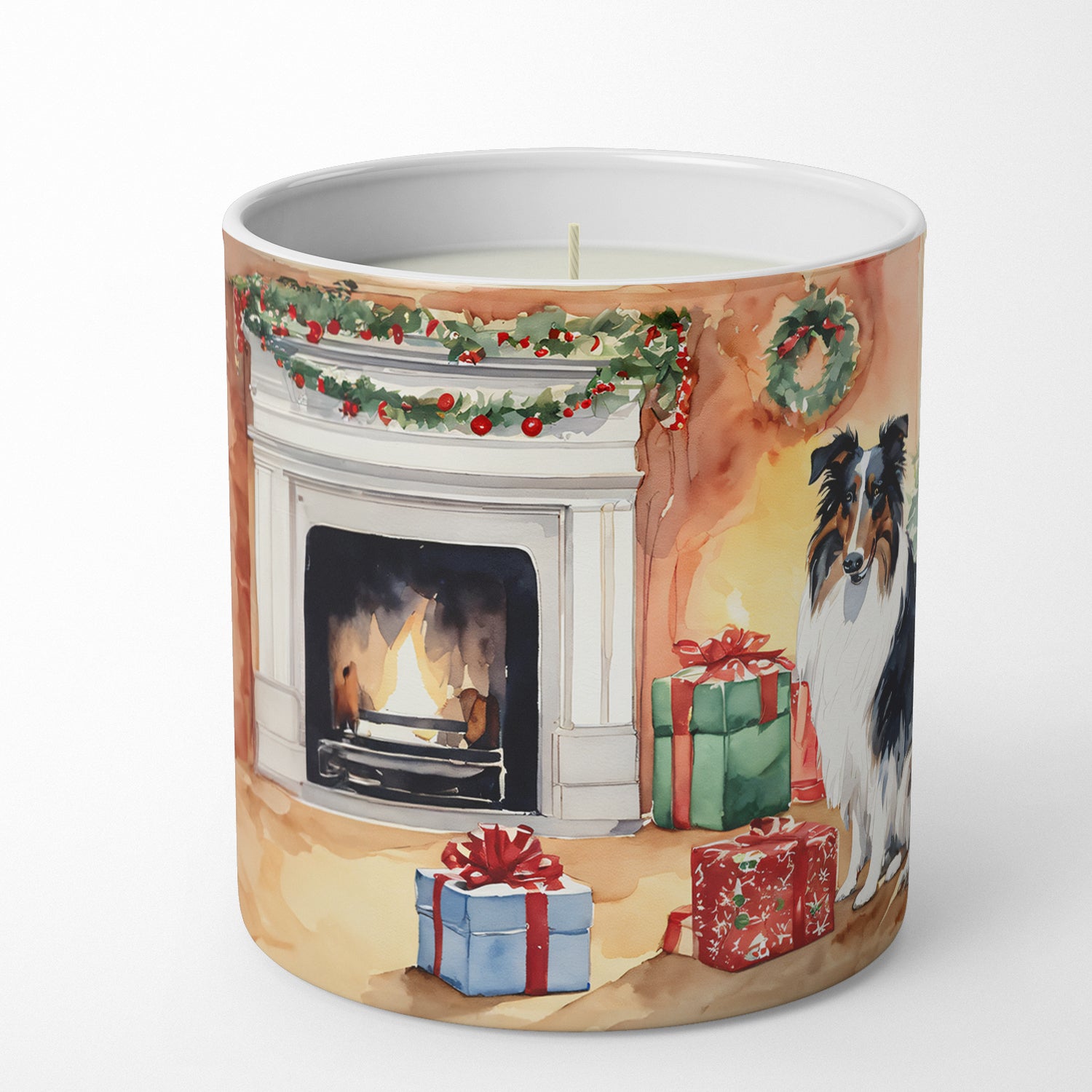 Buy this Collie Cozy Christmas Decorative Soy Candle