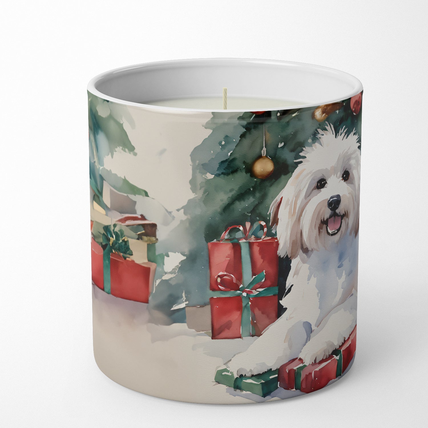 Buy this Coton De Tulear Cozy Christmas Decorative Soy Candle