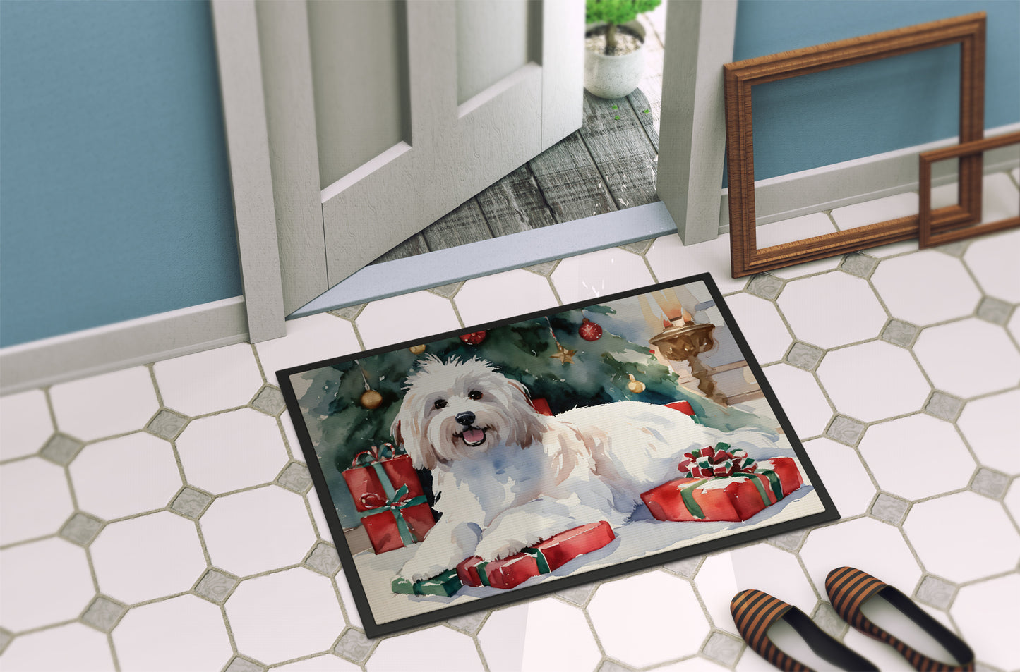 Coton De Tulear Cozy Christmas Doormat