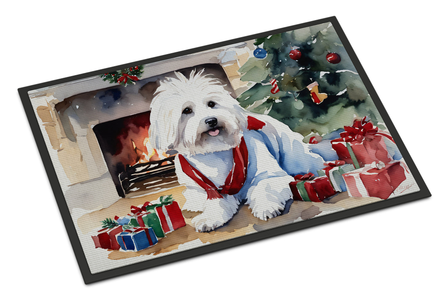 Buy this Coton De Tulear Cozy Christmas Doormat