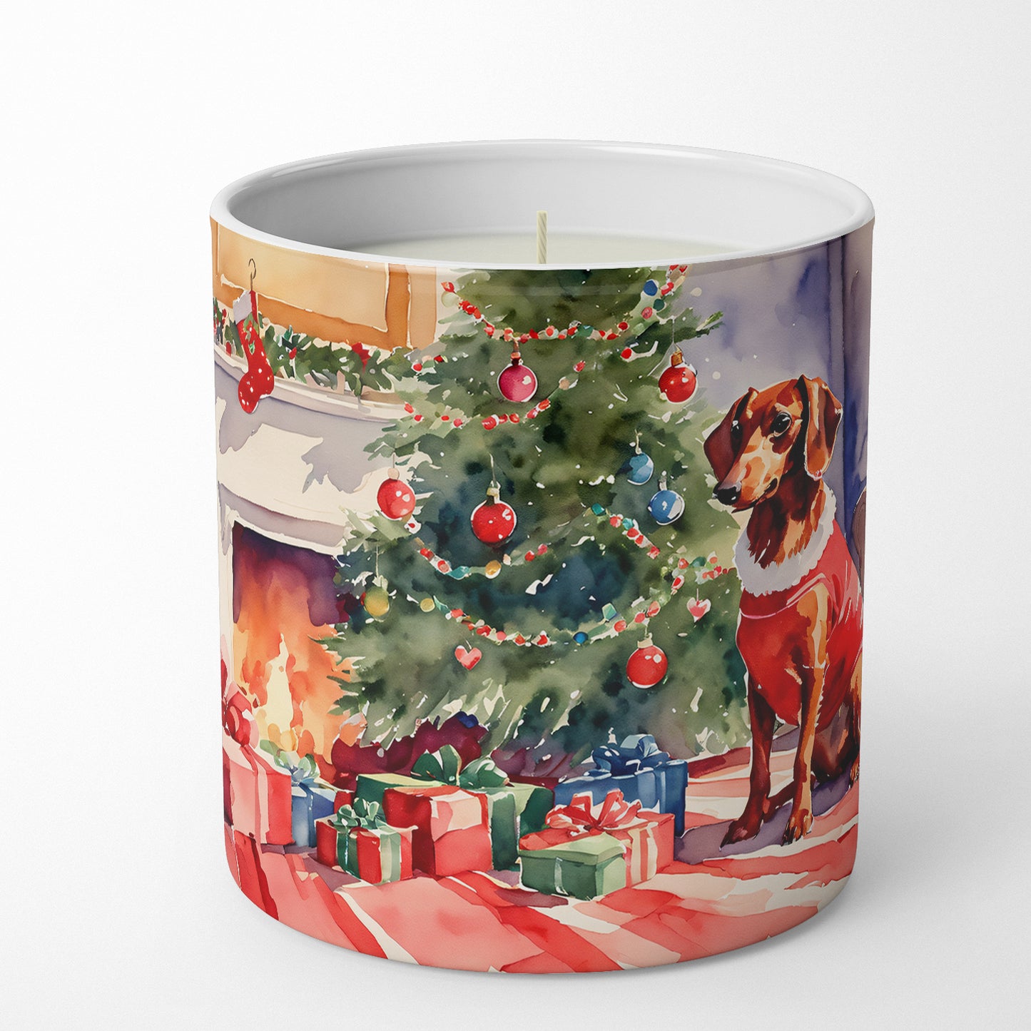 Dachshund Cozy Christmas Decorative Soy Candle