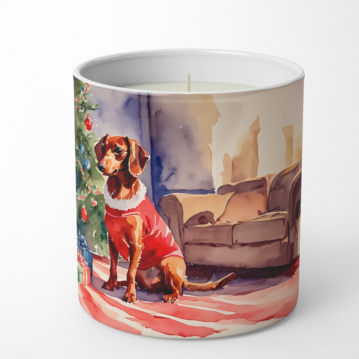 Dachshund Cozy Christmas Decorative Soy Candle