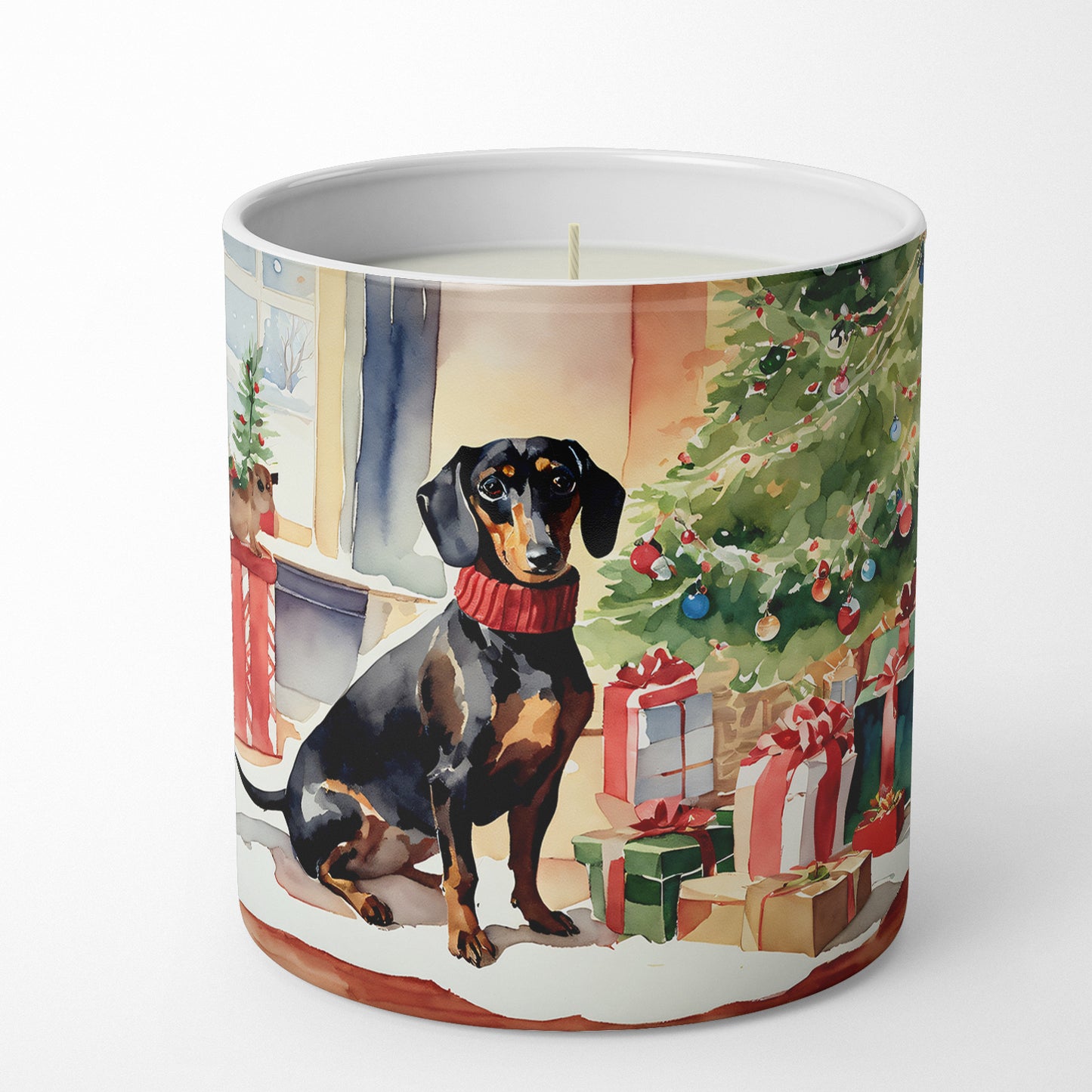 Dachshund Cozy Christmas Decorative Soy Candle