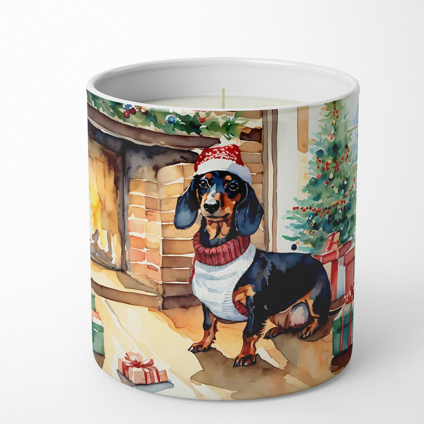 Dachshund Cozy Christmas Decorative Soy Candle