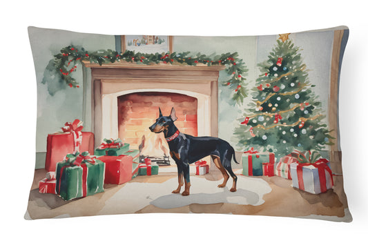 Buy this Doberman Pinscher Cozy Christmas Throw Pillow