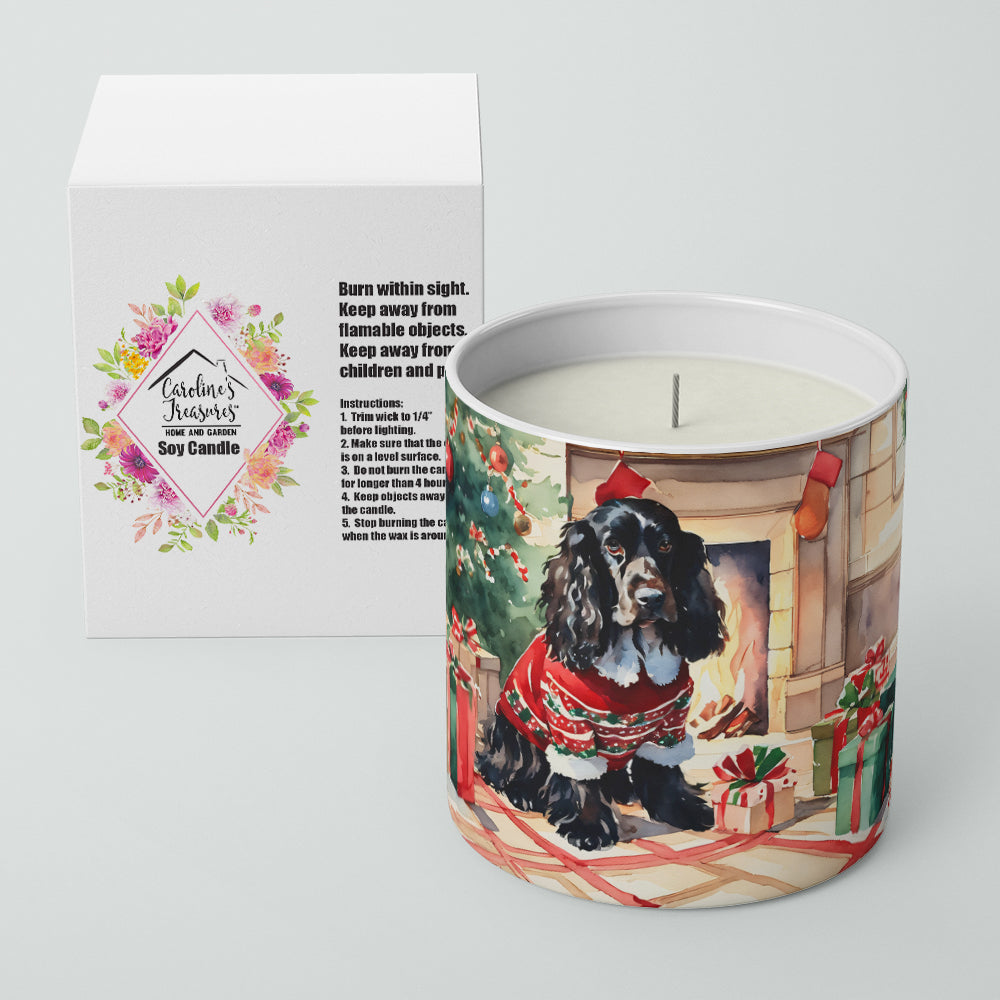 English Cocker Spaniel Cozy Christmas Decorative Soy Candle