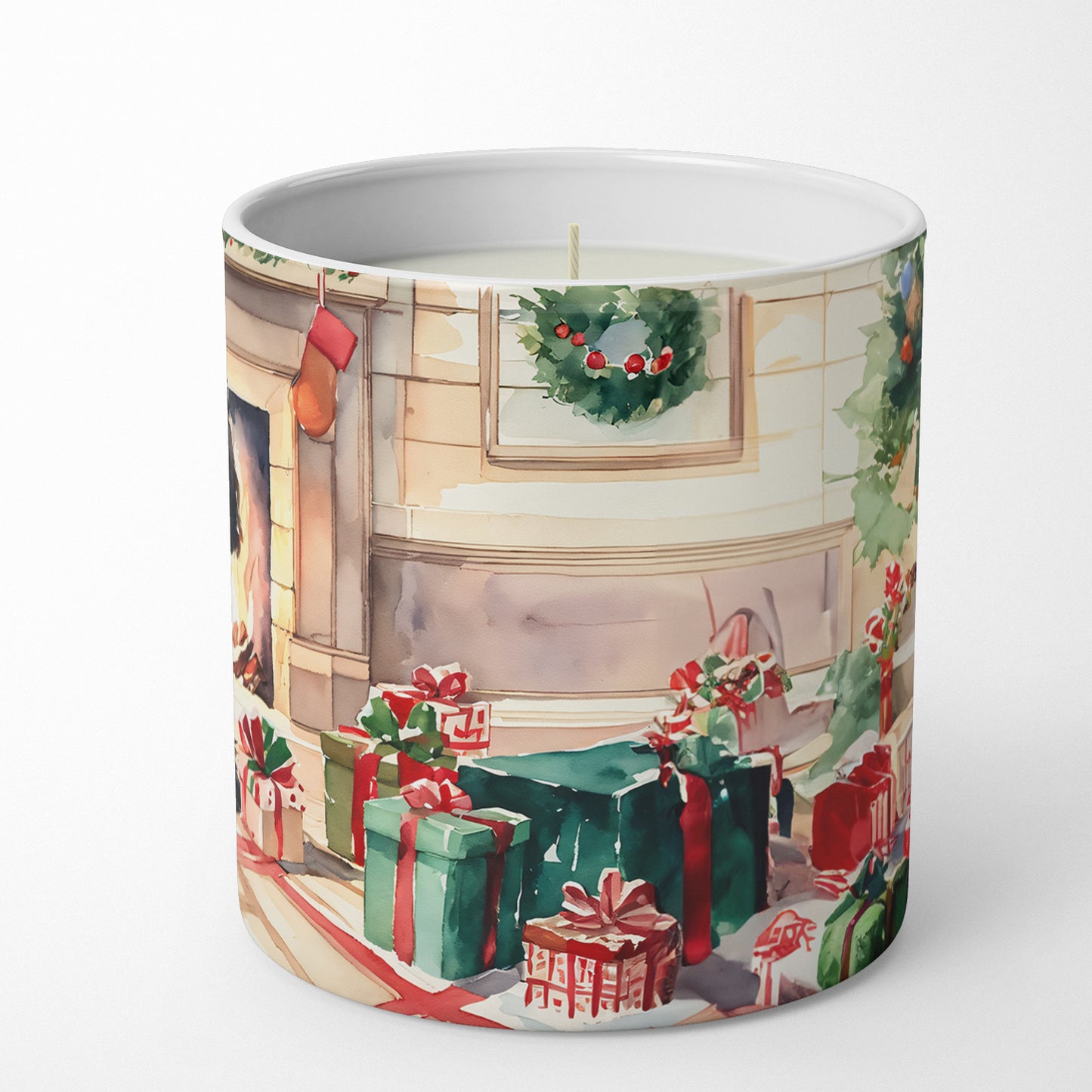 English Cocker Spaniel Cozy Christmas Decorative Soy Candle