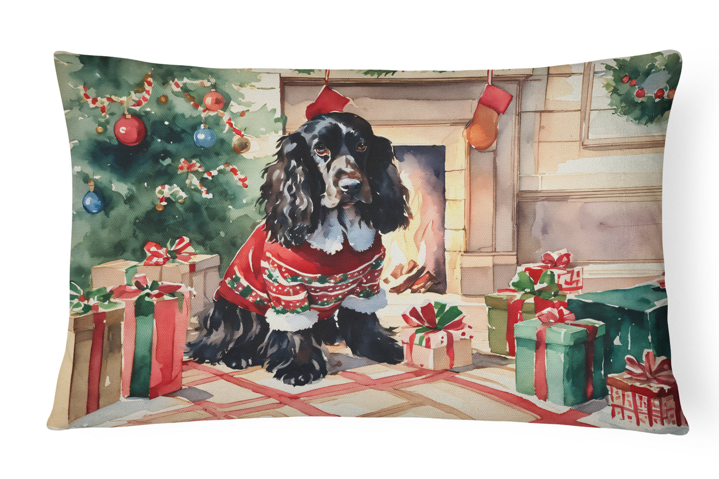 Buy this English Cocker Spaniel Cozy Christmas Throw Pillow