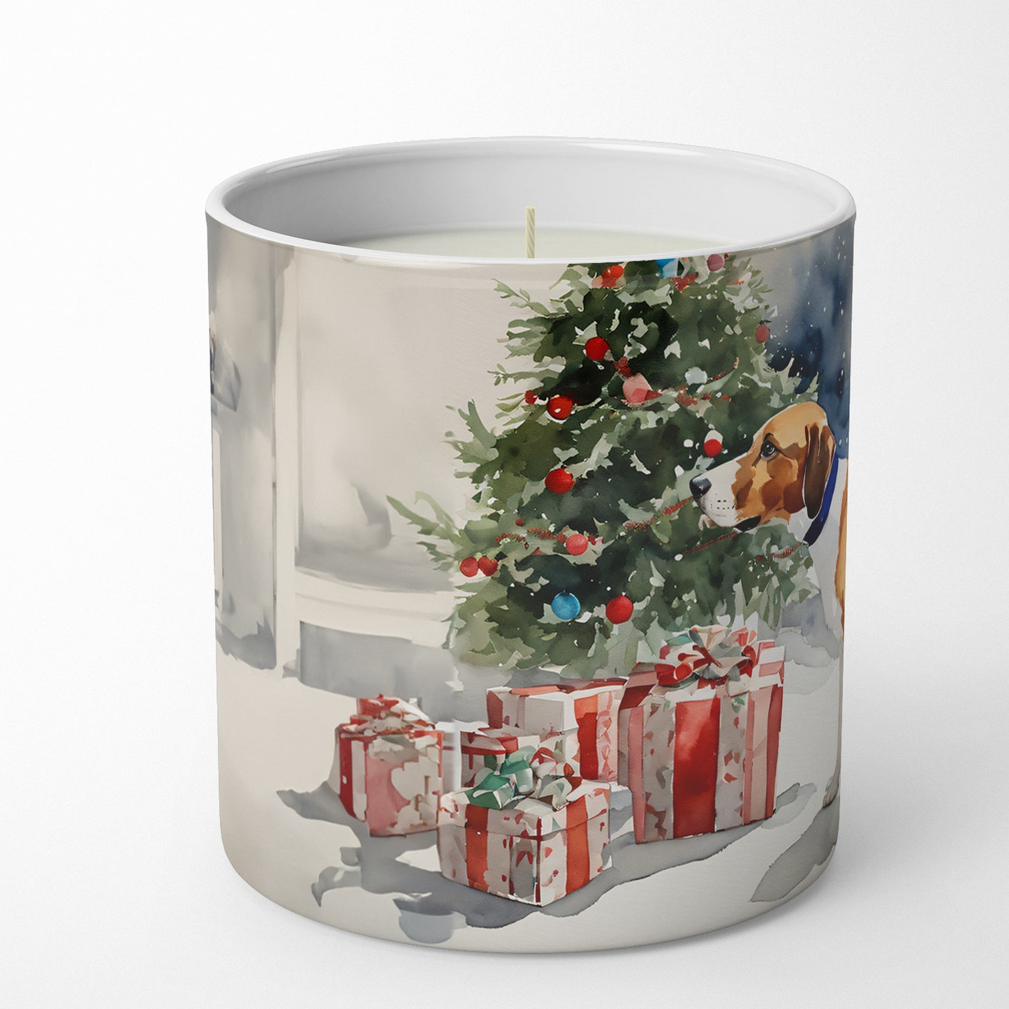 Buy this English Foxhound Cozy Christmas Decorative Soy Candle